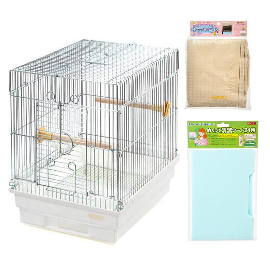 HOEI 鳥かご セキセイインコ・文鳥などの小鳥飼育スターターセット