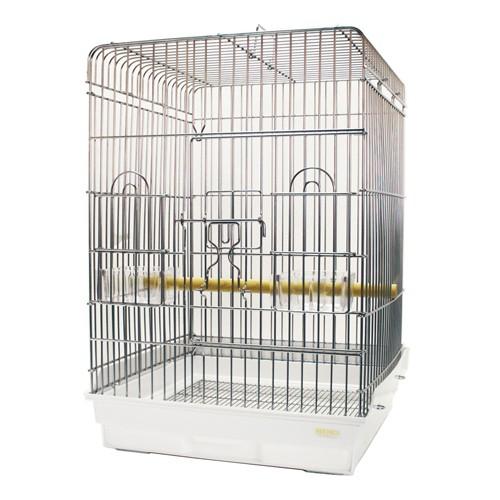 HOEI 鳥かご 465オウムステンレス ホワイト （46．5×46．5