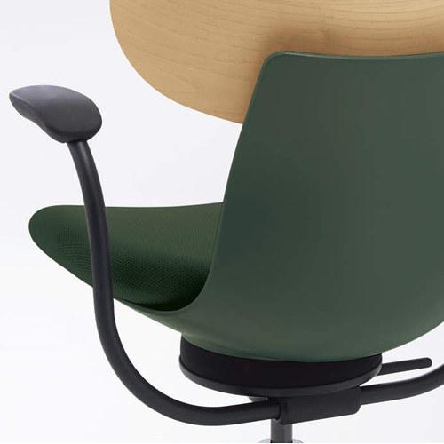 KOKUYO（コクヨ） イングライフ ingLIFE 4本脚 肘付き ブラック脚 布