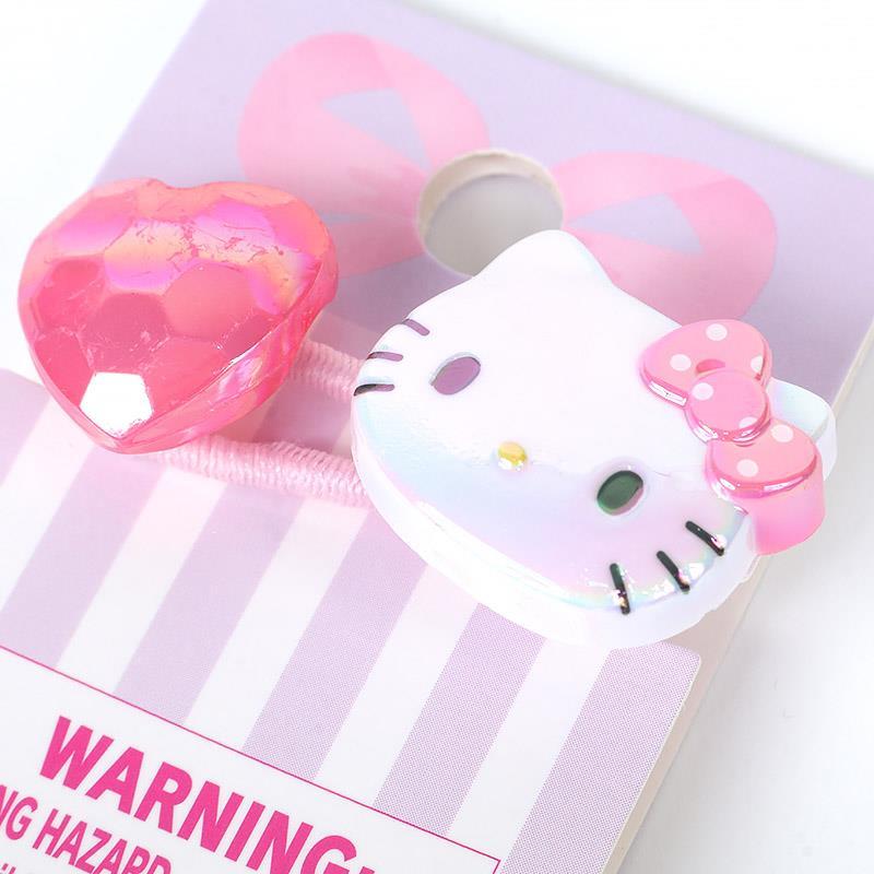 ハローキティ ヘアゴム マスコットヘアゴム M ハート ピンク オーロラ