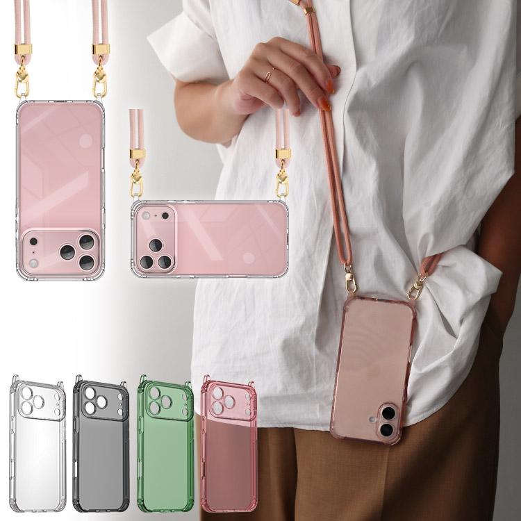 ZENIX DESIGN TECH iPhone17 ケース スマホ ショルダーストラップ付き