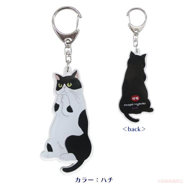 メール便対応] おねがいニャンコアクリルキーホルダー(猫グッズ ネコ