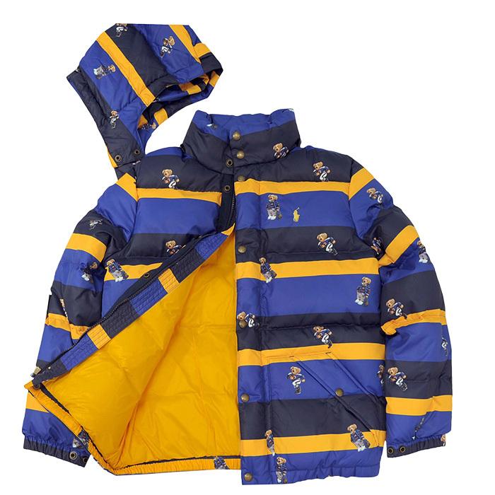 Polo Ralph Lauren ストライプダウン L/G 160㎝ ポロベア Polo Ralph