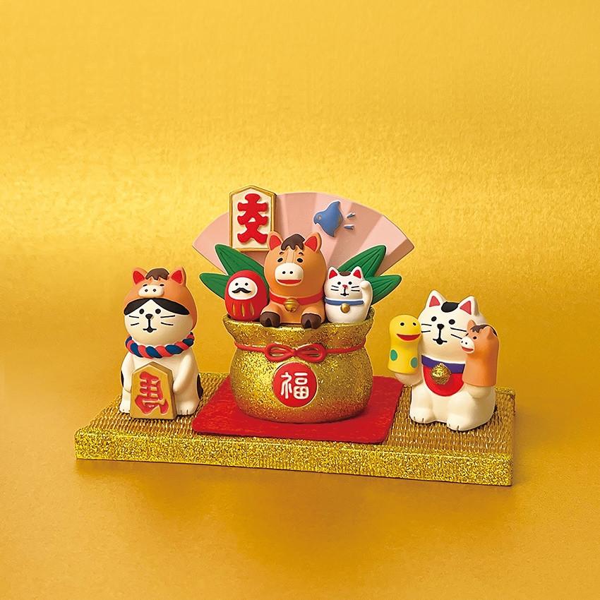 DECOLE（デコレ） 干支あそび猫(へびと馬) 福馬 二〇二六 午