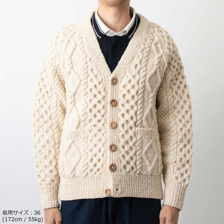 INVERALLAN（インバーアラン） 長袖ニットカーディガン ARAN V NECK