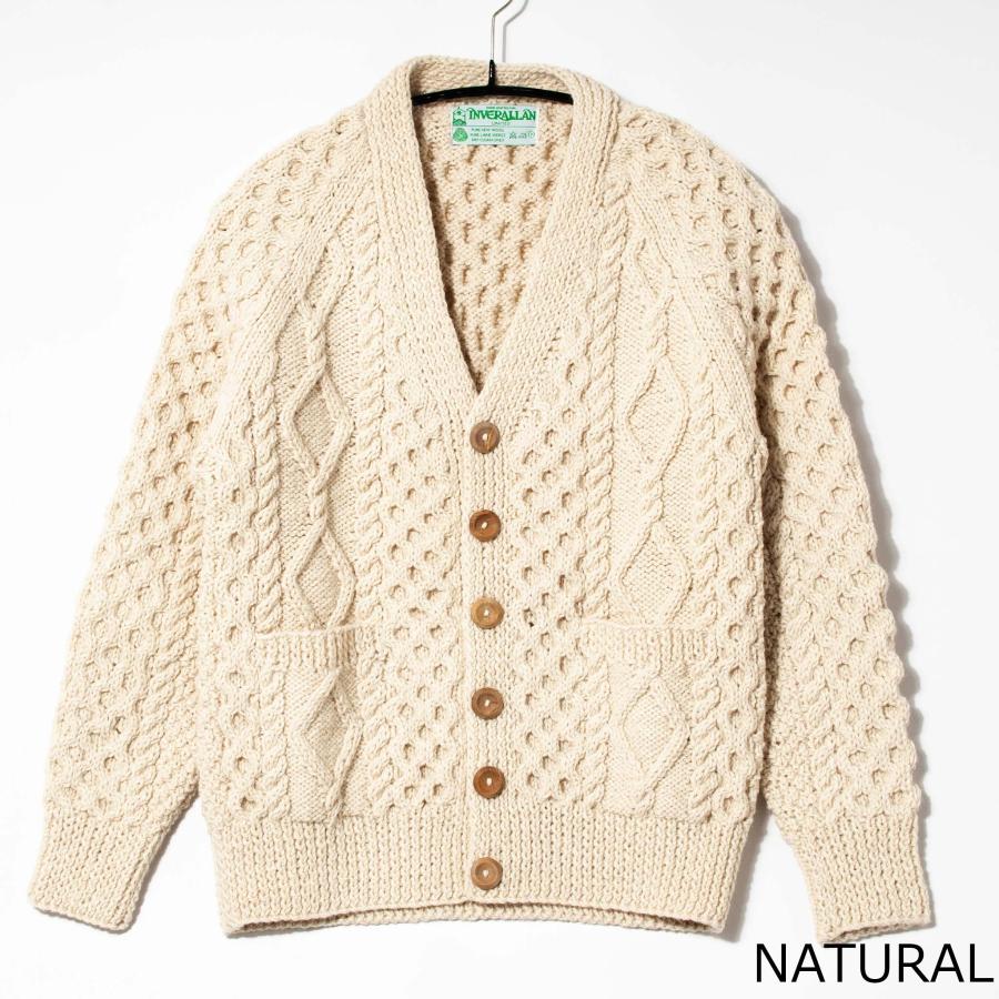 INVERALLAN（インバーアラン） 長袖ニットカーディガン ARAN V NECK