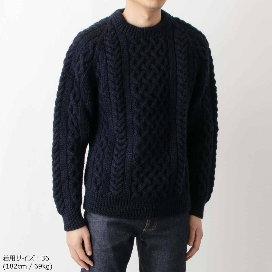 INVERALLAN（インバーアラン） クルーネック長袖ニット ARAN COUNTRY