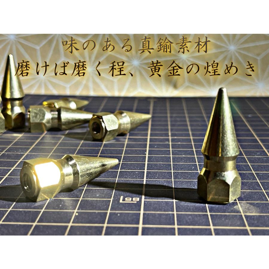 バイク用 ナット 真鍮スパイクナット M6 P1.0 M8 P1.25 高ナット