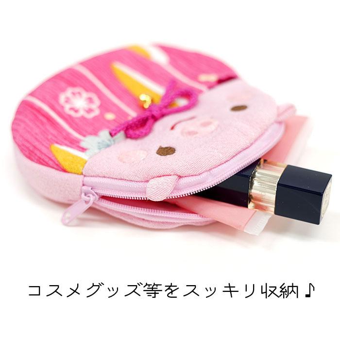 ポーチ 小物入れ 可愛い [キャラクターポーチ ぶた 3色 ] 豚 ブタ 三匹