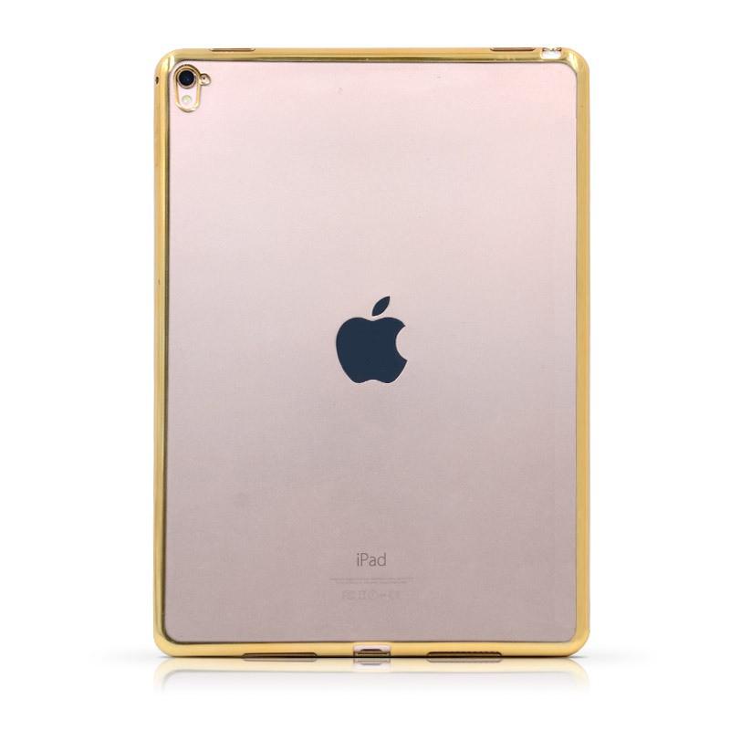 iPad Air/iPad Air 2用クリアソフトケース透明シリコンメタルメッキ