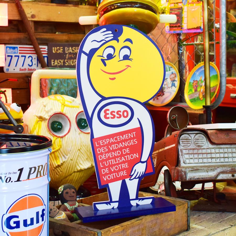 ESSO BOY 木製看板】エッソボーイ スタンド付き / 看板 MDF ガレージ