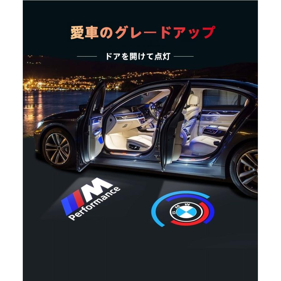 BMW 左右ドア LED HD ロゴ プロジェクター ドア カーテシランプ