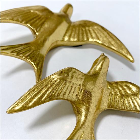 ウォールデコレーション バード S/L セット アンティーク ゴールド 壁