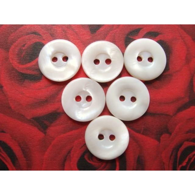 シェルボタン 6個セット フランス アンティーク 貝釦 マザーオブパール