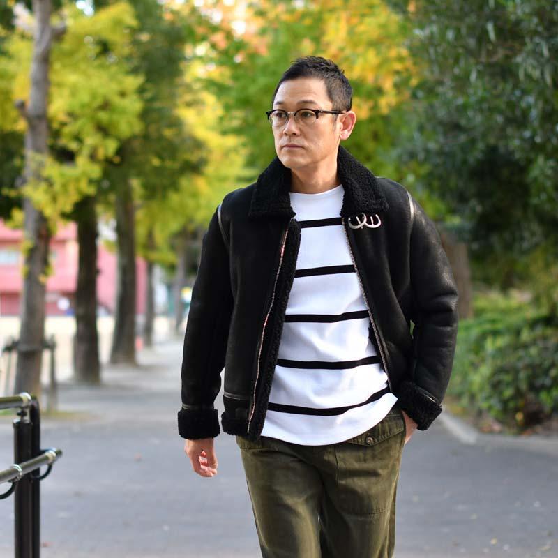 CINQUANTA【チンクアンタ】B-3 ブルゾン H904/1 999 NERO ムートン