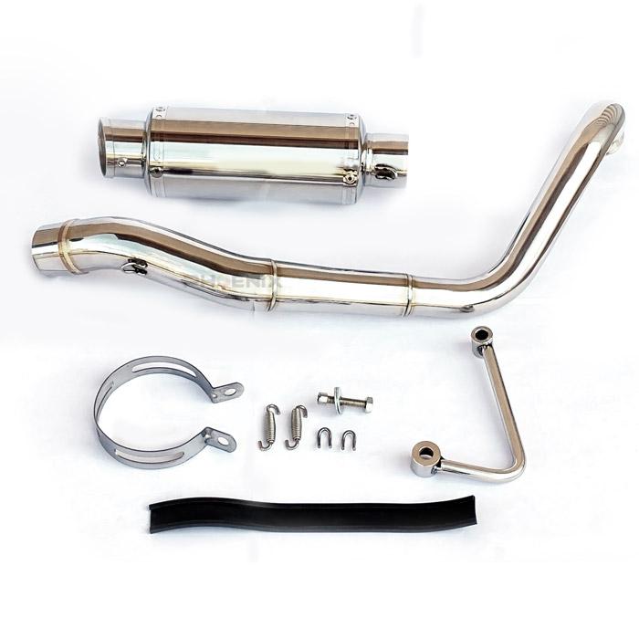 CKカスタム ショートマフラー 本体 モンキー ステンレス 銀
