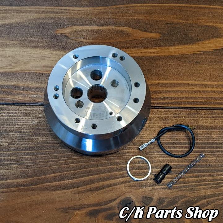 ビレットステアリングホイールアダプター ショートデザイン ポリッシュ