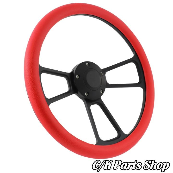 ビレットステアリングホイール 14インチ Φ35cm マッスル ハーフラップ