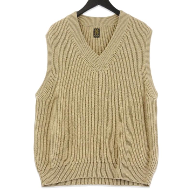 美品 BATONER バトナ― Vネックニットベスト BN-24SM-078 24SS ミドル