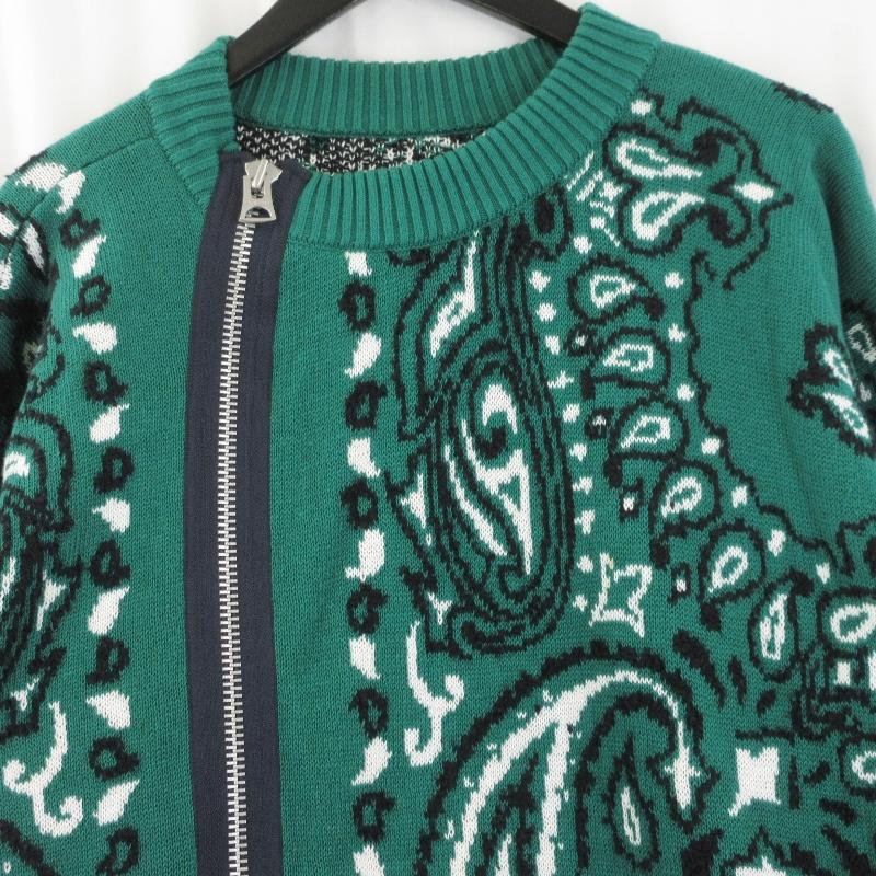 sacai（サカイ） Bandana Knit 22-02694M バンダナ ジップデザイン