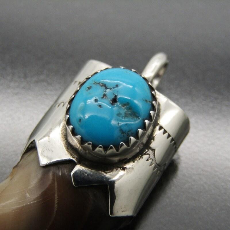 Navajo ナバホ族 ペンダント ベアクロー ターコイズ トップ ナバホ