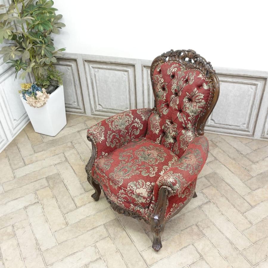 一人掛け ソファ 1人用 ソファー アンティーク アームチェア