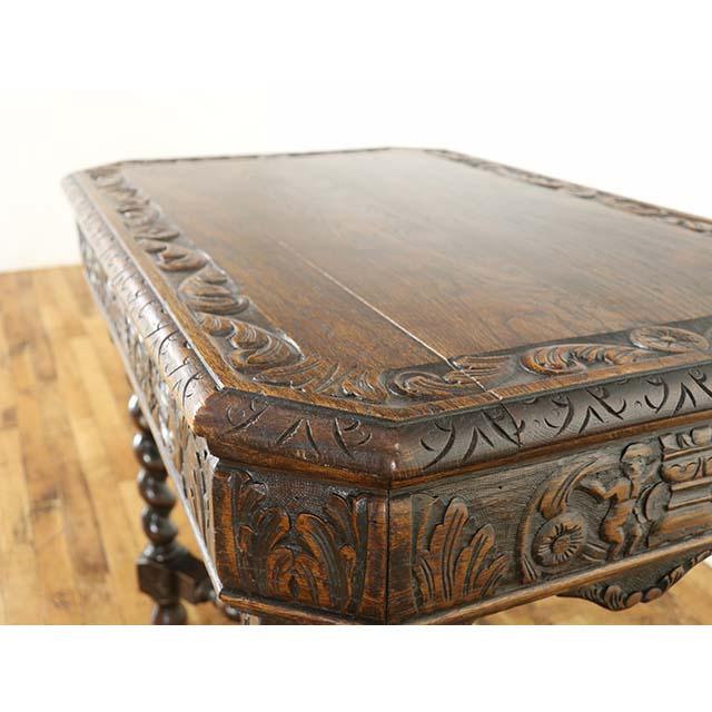 フランス アンティーク 家具 サイドテーブル オーク 1880年代