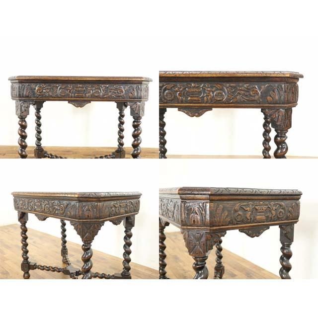 フランス アンティーク 家具 サイドテーブル オーク 1880年代