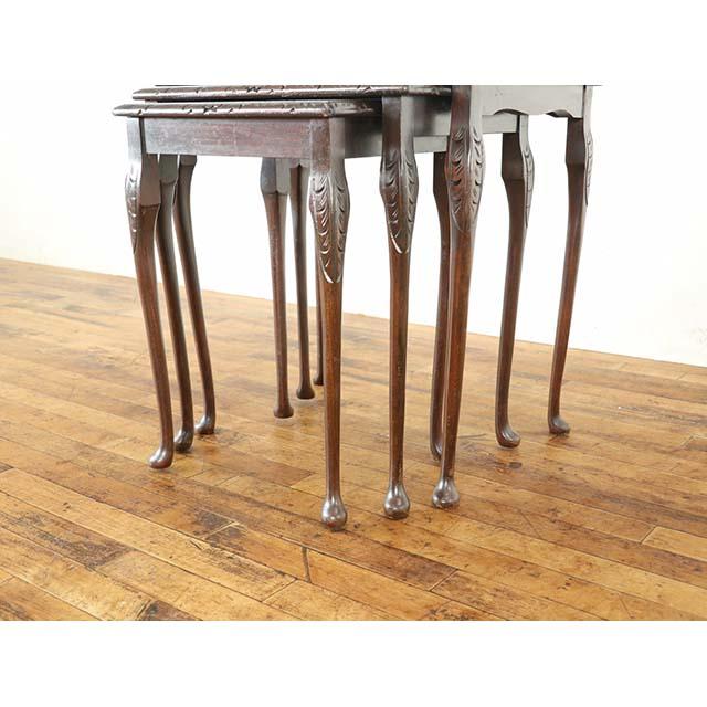 イギリス アンティーク 家具 ネストテーブル サイドテーブル ビーチ材