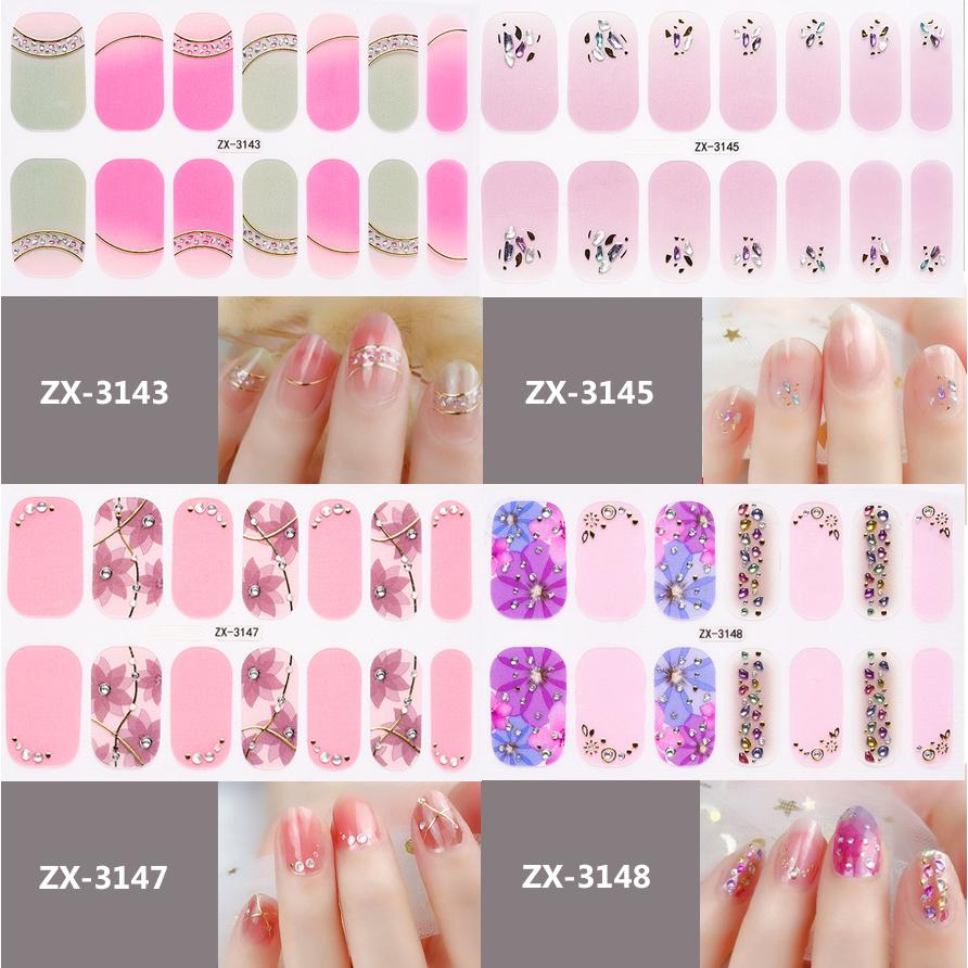 ネイルシール 2+2 貼るだけ 花 3D ピンク フルカバー 簡単 立体 ジェル