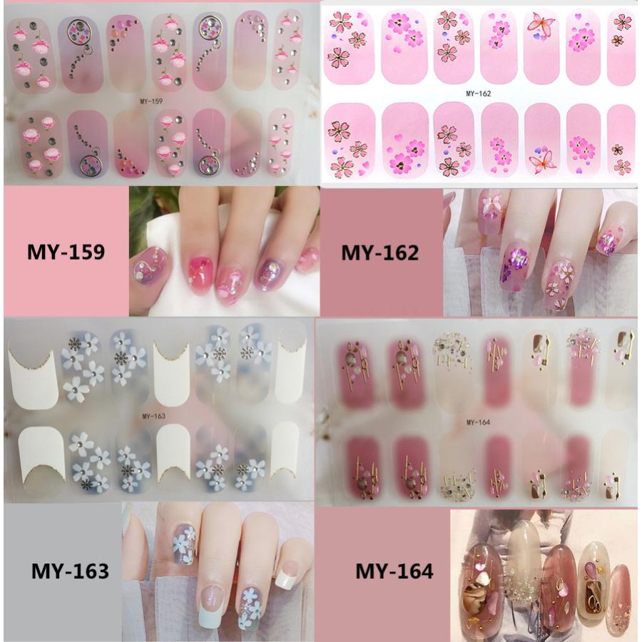 ピンク グリッター ネイルシール 2シート ネイルシート ネイルシール