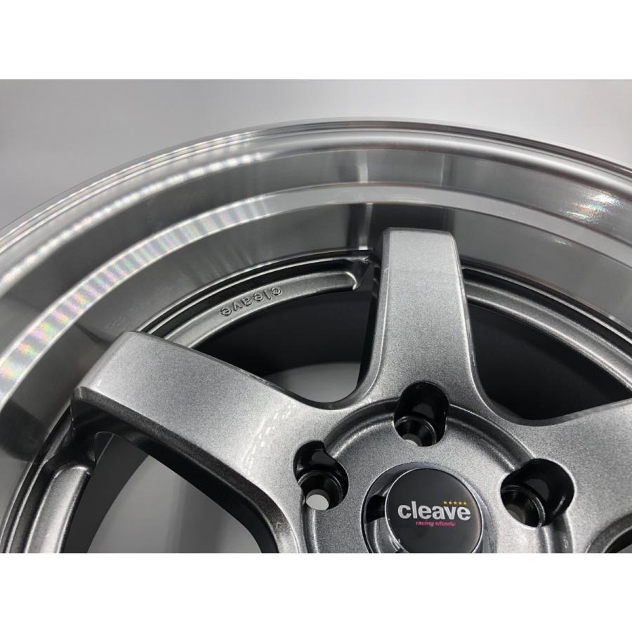 CLEAVE CLEAVE RACING FL53 18x9.5J +18 5H-100 ガンメタ/マシンド 4本