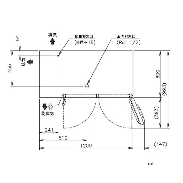 ホシザキ（HOSHIZAKI） テーブル形冷蔵庫 RT-120MNCG｜内装カラー鋼板