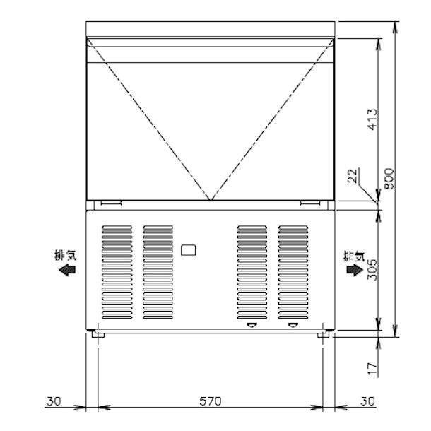 ホシザキ（HOSHIZAKI） 製氷機 IM-45M-2｜アンダーカウンター型 45kg