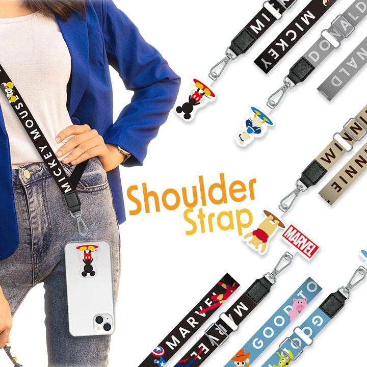 ストラップホルダー付 ショルダーストラップ Disney ミッキーマウス