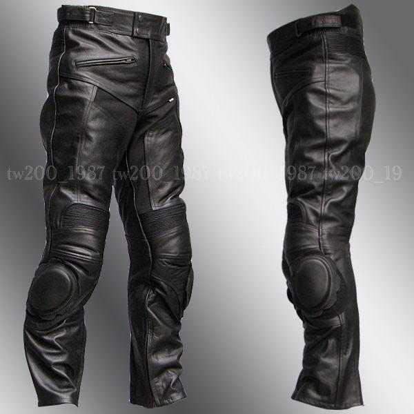 Clooney P09 バイク用 牛革 レザーパンツ 本革 革パンツ メンズ 防寒