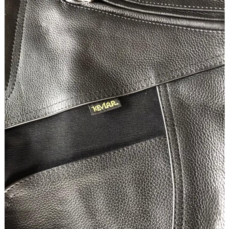 Clooney P09 バイク用 牛革 レザーパンツ 本革 革パンツ メンズ 防寒