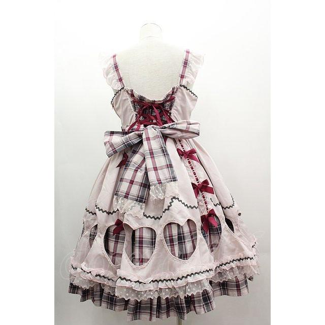Angelic Pretty / Heartfulチェックジャンパースカート ピンク I-25-03