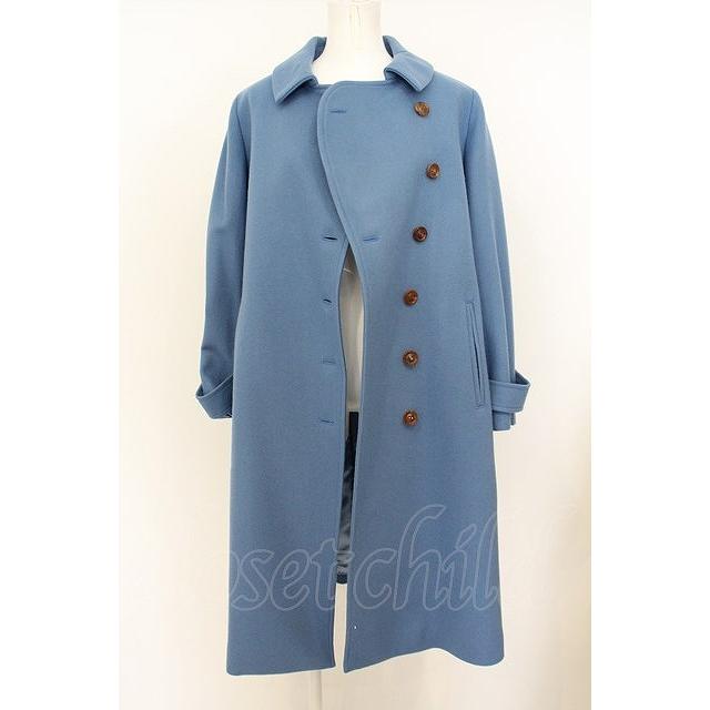 Jane Marple / ソフトメルトンのライディングコート M ブルー O-24-01