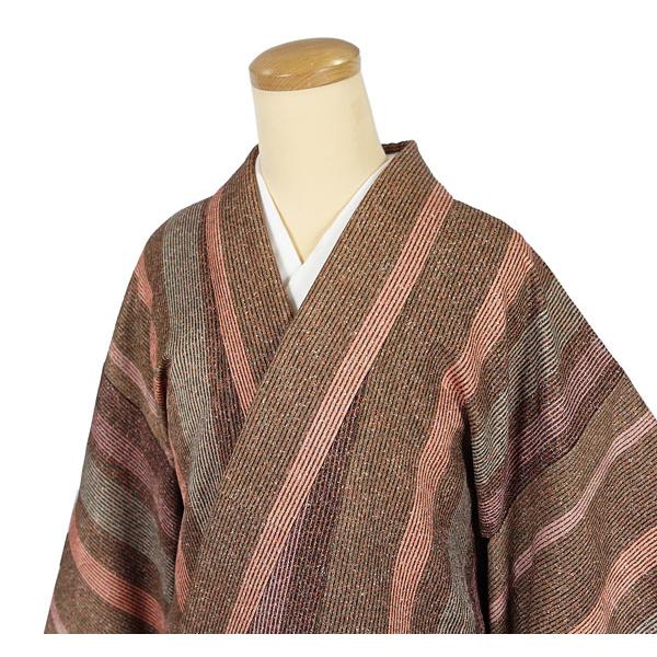 小紋 江戸小紋 大名縞 袷 東京染伝統工芸士 金田昇 落款入り 身丈