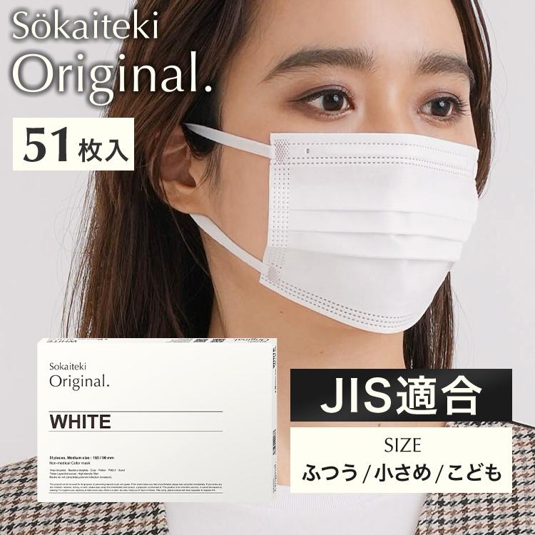 マスク 不織布 不織布マスク 立体マスク こども Sokaiteki 51枚 子供