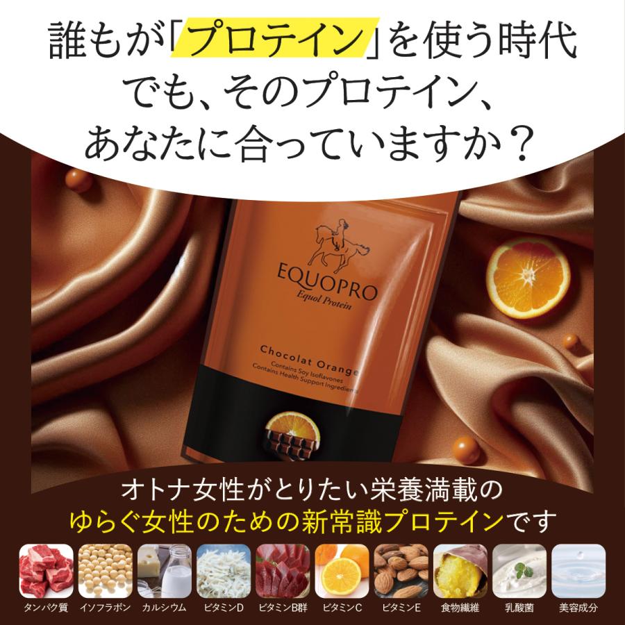 エクオプロ トリプル プロテイン ショコラオレンジ味 イソフラボン