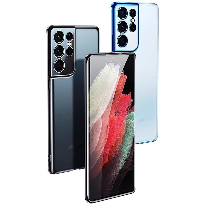 Galaxy S Samsung S21 Ultra 5G 背面用ケース メッキ加工 TPU 全6色