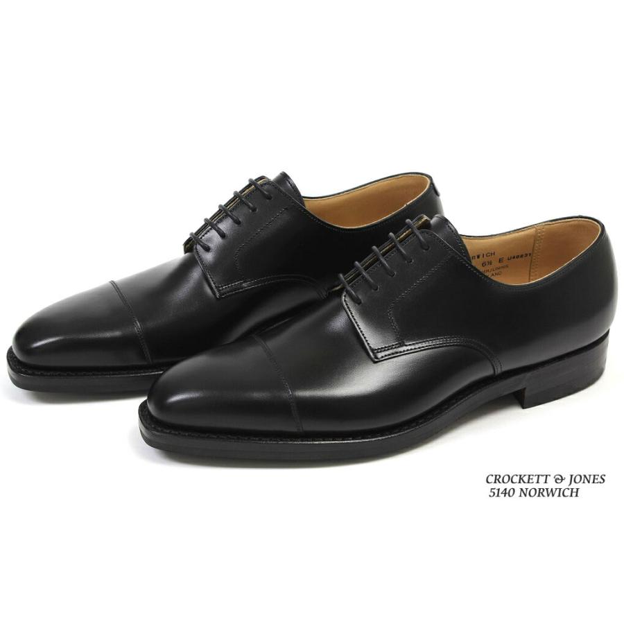 クロケット＆ジョーンズ 外羽根ストレートチップ ノリッチ ブラック