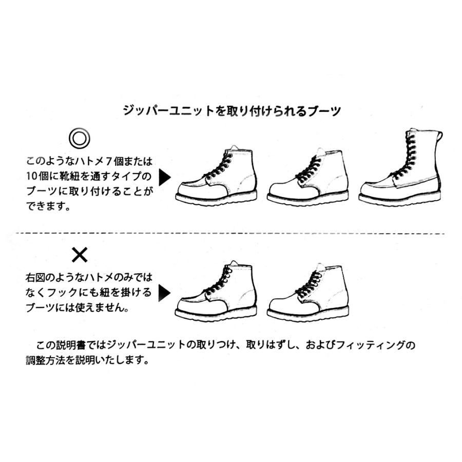 REDWING BOOTS LEATHER ZIPPER UNIT （レッドウィング ブーツレザー