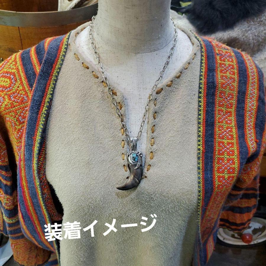 rym-31 熊爪 ベアクロー ターコイズ ペンダント 一点物 ネックレス