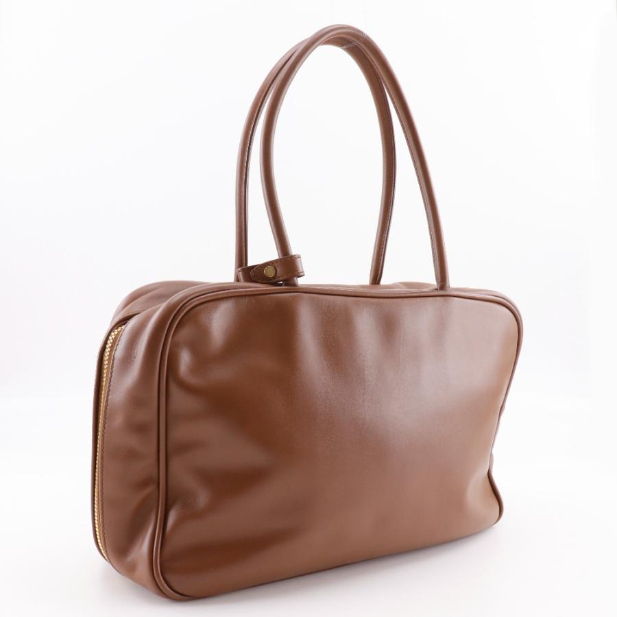 miu miu（ミュウミュウ） ボーバッグ 5BB117 トートバッグ レザー 茶