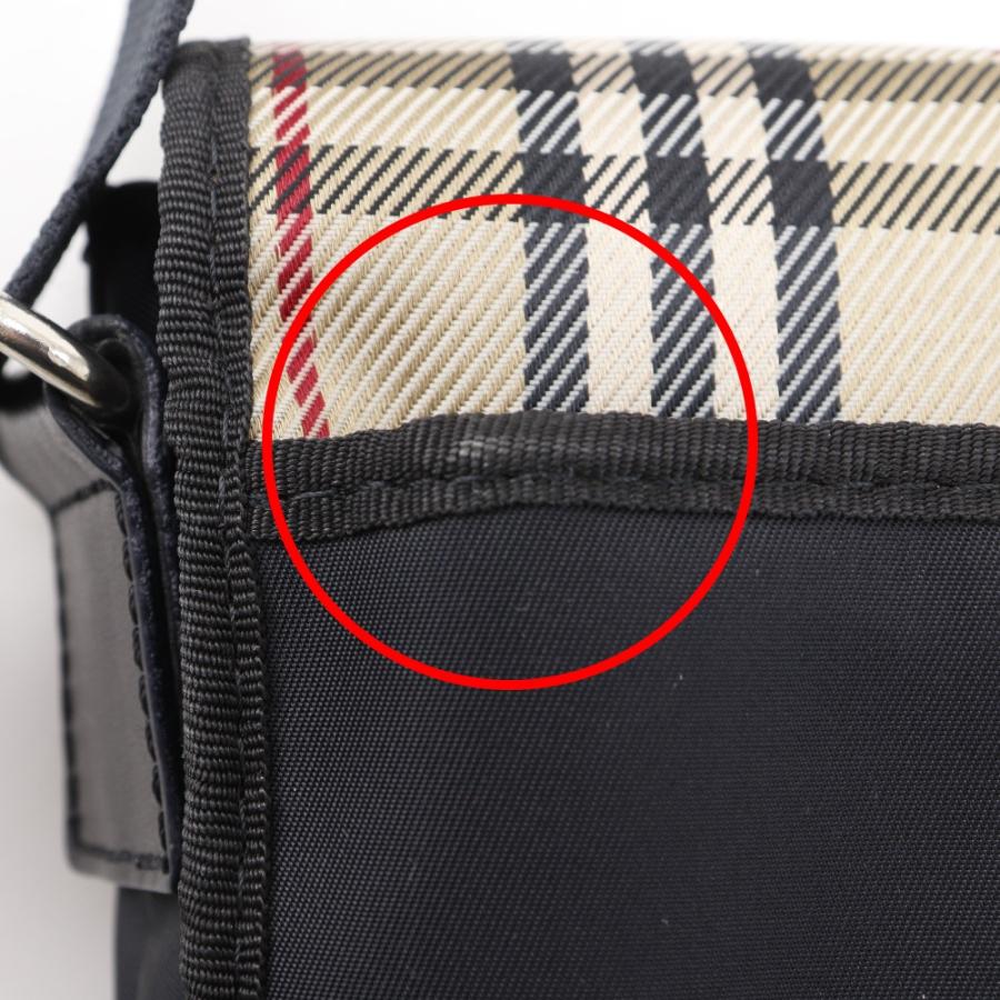 BURBERRY（バーバリー） ノバチェック ショルダーバッグ ナイロン 黒