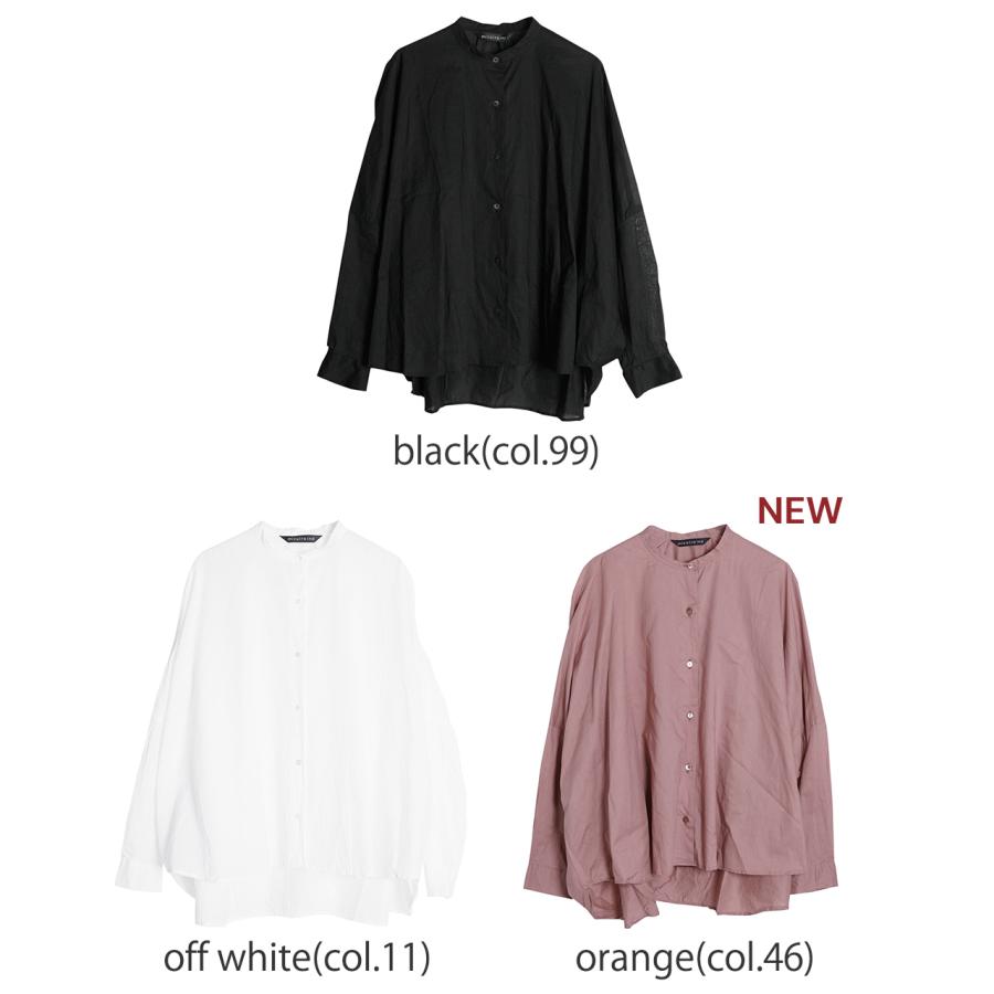 mizuiroind（ミズイロインド） ブラウス バックギャザー ワイドシャツ