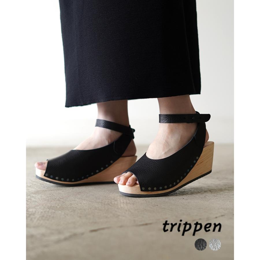 SALE！トリッペン trippen【Crouka別注色】レザー 厚底 ウッドサンダル